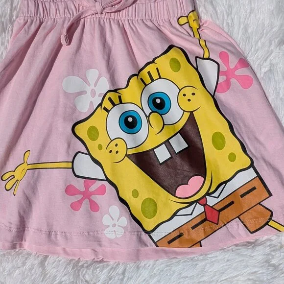 Pink SpongeBob Girls’ Dress – Fun & Playful Nickelodeon Style 2T - Picture 2 of 5